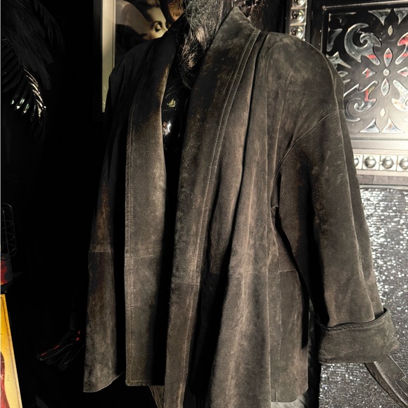 Danier BLACK LARGE flowing oversized M woman's 90's swing jacket. - Picture 14 of 16